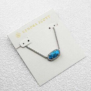 Kendra Scott Gold Veined Turquoise Necklace
